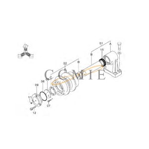 4317586 Combined seal HITACHI EX890LCH HYDRAULIC EXCAVATOR  spare parts