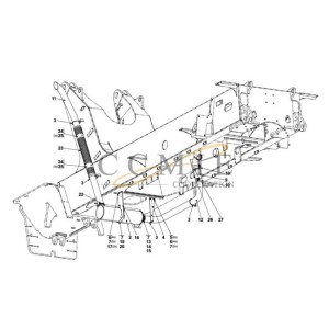 QSM11 A49715.0700 reach stacker exhaust system spare parts