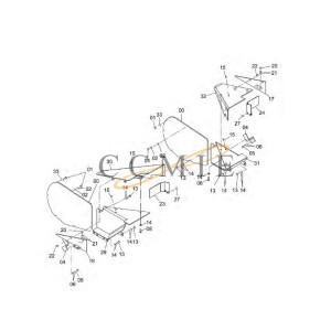 9296143 Pipe cover (LC) HITACHI EX890LCH HYDRAULIC EXCAVATOR  spare parts