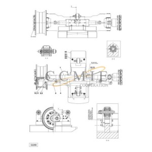 Reach stacker steering axle 18.00×25 spare parts A46499.0100