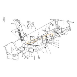 Kalmar TWD1240VE A48411.0200 reach stacker exhaust system spare parts