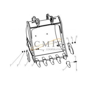 801906428 rubber sleeve clamp XE265C XCMG excavator spare parts