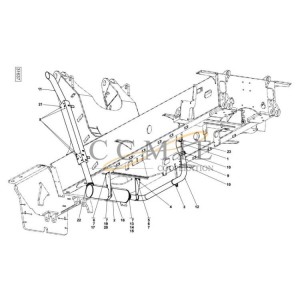 Kalmar TWD1240VE A45887.0200 reach stacker exhaust system spare parts