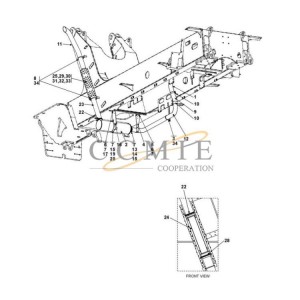 Kalmar TAD1250VE A49715.0500 reach stacker exhaust system spare parts