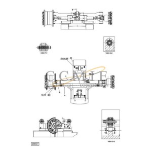Reach stacker steering axle 18.00×25 spare parts A52813.0100