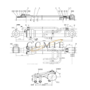 860134815 clamp assembly XCMG excavator spare parts