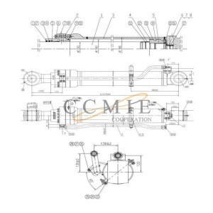 860134815 clamp assembly XCMG excavator spare parts