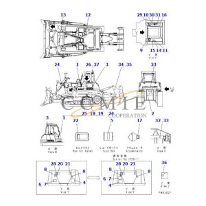 09690-B0560 plate and mark D375A-3 bulldozer parts