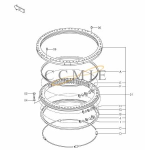 4706889 slewing bearing HITACHI EX2600E-6 Electric Excavator  spare parts