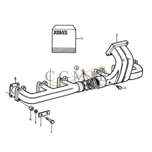 Kalmar RS DRF450 reach stacker exhaust manifold spare parts