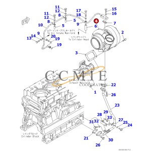 Komatsu excavator PC1250 air filter housing 6240-81-7710 Sany excavator parts
