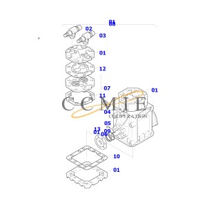 Komatsu parts PC360-7 walking motor housing 708-8H-04710