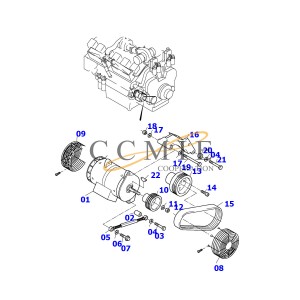 Komatsu excavator main valve accessories PC70-8 solenoid valve 22P-60-12112 parts