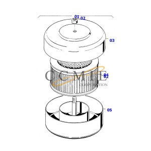 Komatsu oil filter spare part 6735-51-5141