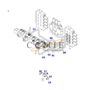 1Komatsu spare parts 141-60-18270 hydraulic oil filter