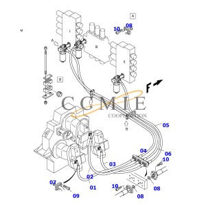 Komatsu spare parts 144-60-11160 hydraulic oil filter element