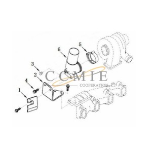 C3910992 XCMG exhaust pipe motor grader spare parts