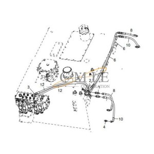 803300814 Straight connector XCMG RP603 paver parts