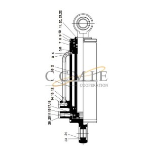 860500069 Cylinder assembly XCMG RP603 paver parts