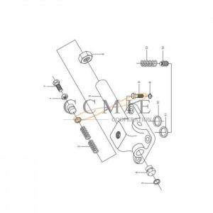 YJ320-01002 pressure reducing valve body XCMG WZ30-25 backhoe loader spare parts