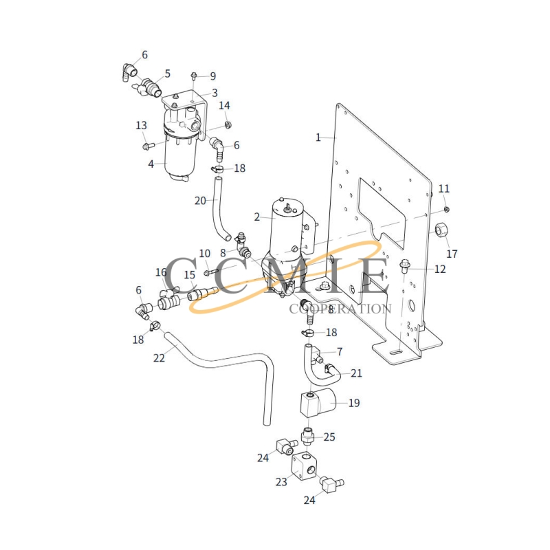 225708511 water pump assembly XCMG XP303S pneumatic tire roller spare parts Featured Image