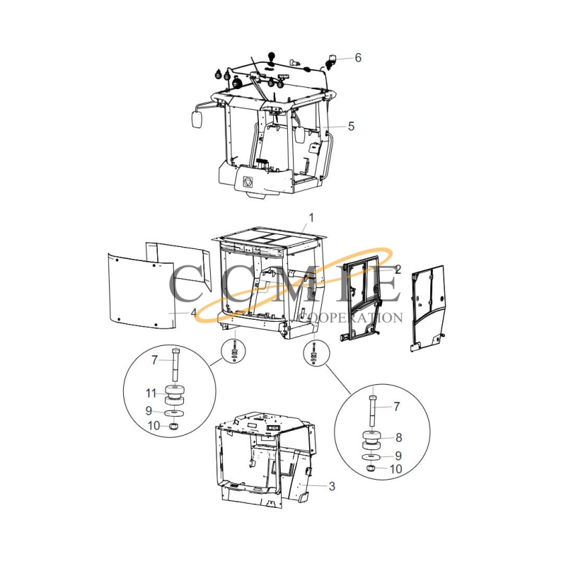 228801078 door assembly XCMG XS205 road roller spare parts Featured Image