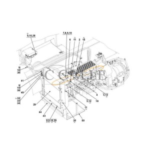 Reach stacker A52944.0200 cooling system spare parts