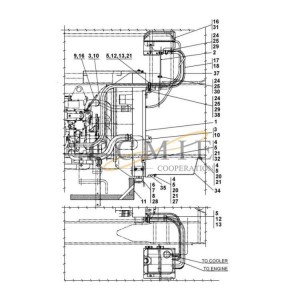 Reach stacker A40890.0500 cooling system spare parts