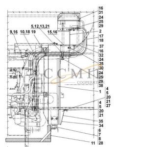 Reach stacker radiator TWD1240VE A43702.0100 spare parts