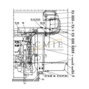 Reach stacker radiator TWD1240VE A52945.0200 spare parts