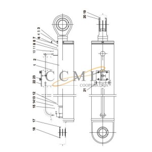 860539216 Guide sleeve XCMG RP603 paver spare parts