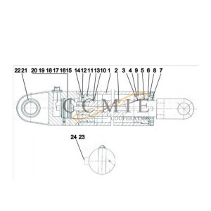 860539216 Guide sleeve XCMG RP603 paver spare parts