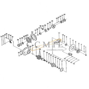 Reach stacker differential carrier spare parts 922473.0053