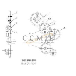 C07AL-07AL201B fuel injection pump transmission gear XCMG LW600KN wheel loader parts