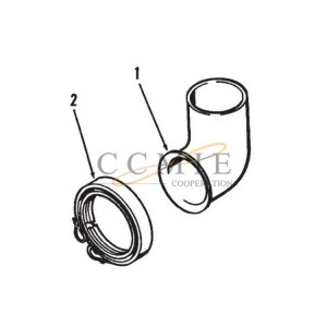Engine motor exhaust connector spare parts for Kalmar reach stacker