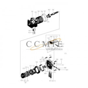 860120530 plunger assembly XCMG XE215C 809908750 swing motor parts