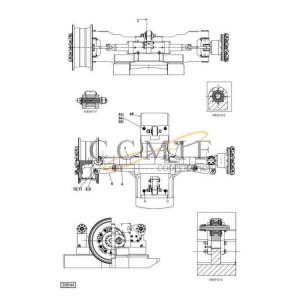 Reach stacker steering axle 18.00×33 spare parts A52813.0200