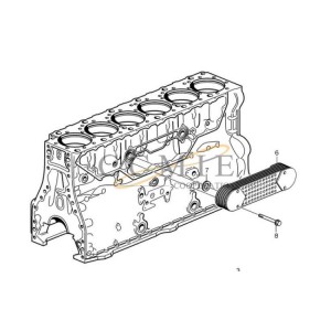 Reach stacker oil cooler spare parts 920871.0112 engine