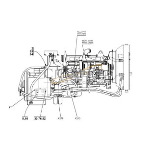 Cummins TE32418-16 transmission parts for reach stacker