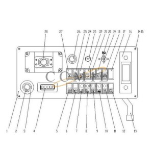 381300976 operation panel wiring harness for XCMG GR300 motor grader operation panel
