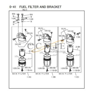 8-98143-826-0 filter assembly isuzu engine spare parts