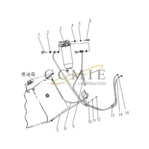 800151132 oil-water separator XE265C XCMG excavator spare parts