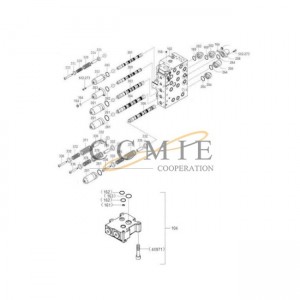 860120683 spool valve cover XCMG XE215C 803007143 main valve parts