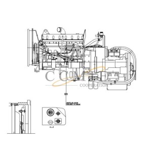 Cummins A40300.0400 start and stop parts for reach stacker