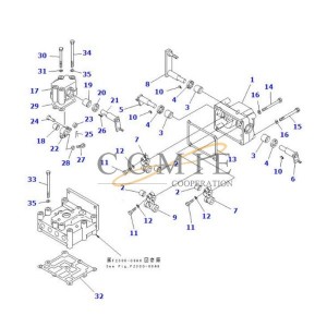 195-49-35141 magnet Komatsu D375A-3 bulldozer strainer and power line pump parts