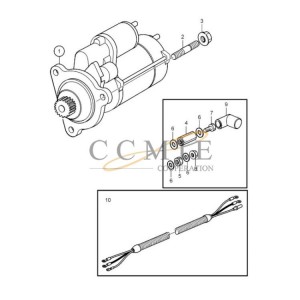 TWD1240VE starter motor spare parts for reach stacker