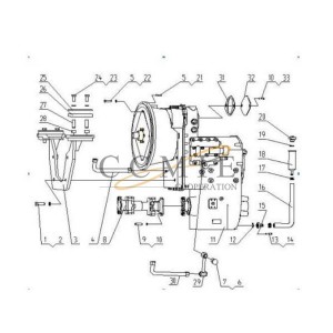 800307583 hydraulic transmission for XCMG GR215A motor grader transmission system