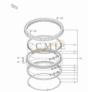 4347725 Bolt HITACHI EX2600E-6 Electric Excavator  spare parts