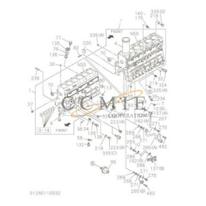 819910460 hardened gasket XE265C XCMG excavator spare parts
