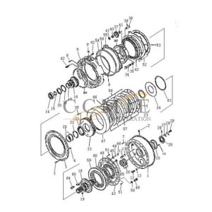 04064-06020 retaining ring Pengpu PD320Y-1 PD320Y-2 bulldozer gear and shaft parts